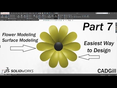 Learning SolidWorks Surface Modeling Part 7 - Flower