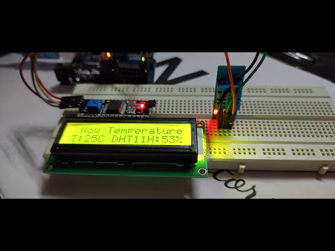 Temperature & Humidity Sensor |  DHT 11 With I2C Module LCD Display