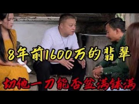 8年前1600万的翡翠，切他一刀能否盆满钵满#翡翠 #翡翠手镯 #翡翠原石 #缅甸翡翠 @DOU+小助手 @抖音小助手