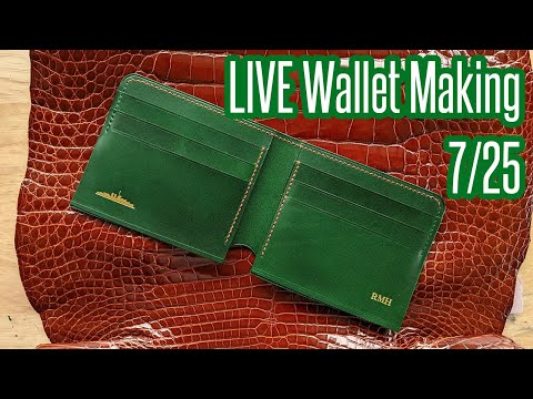 LIVE Leatherworking, 7/25/22 - How To Make an Alligator Wallet Back