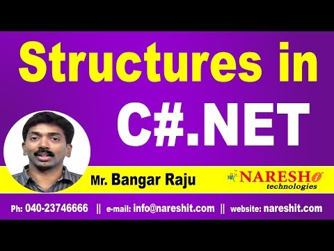 Structures in C# | C#.NET Tutorial | Mr. Bangar Raju