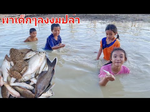 พ่อน้องทัมพาเด็กๆลงตึกแห ได้ทังกบ ได้ทังปลา.🐸 🐟 🐋