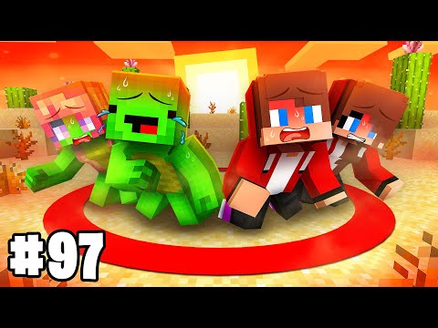 JJ and Mikey Families Are Trying to SURVIVE in a DANGEROUS Desert - Minecraft Maizen Animations
