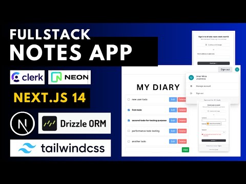 Build Notes App using Next.js 14+ | Drizzle ORM | Neon Database and Clerk Authentication