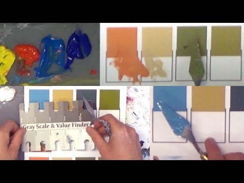 Color matching tutorial. Painting with acrylics for beginners.