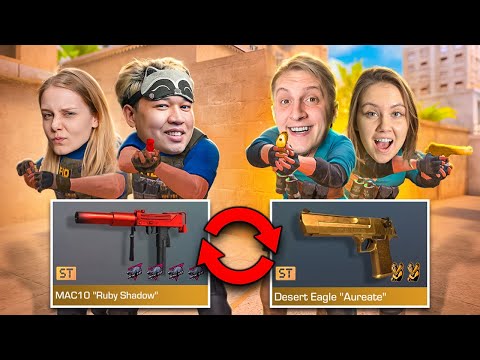 ПОМЕНЯЛИСЬ СКИНАМИ с РАШЕМ и НАСЬКОЙ! ЕРОКС и ЁМУРА против РАША и НАСТИ! ТРОЛЛИНГ В STANDOFF 2!