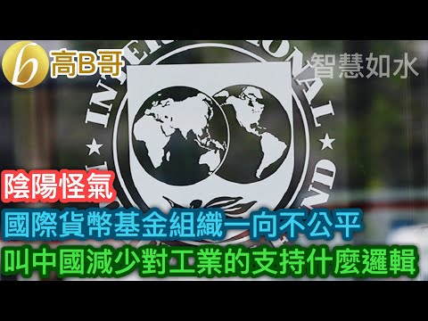 國際貨幣基金組織一向不公平 叫中國減少對工業的支持什麼邏輯［智慧如水 – 高B哥 GBG］