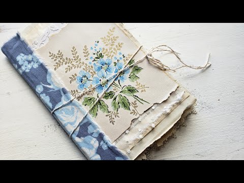 Craft with me - How to make a no-sew Junk Journal! beginner or learn a new binding technique