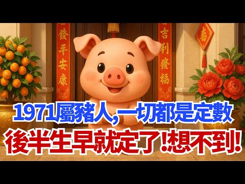萬萬沒想到！1971年屬豬人，你的「後半生劇本」原來早就寫好了！一切都是定數！#1971年屬豬 #屬豬運勢 #辛亥豬 #後半生命運 #晚年運勢 #屬豬 #2025屬豬運勢 #生肖運勢 #命理 #財運