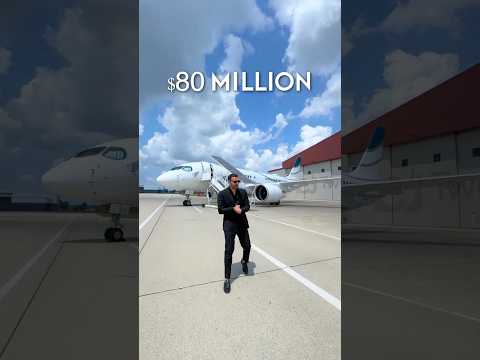 $80,000,000 Airbus Private Jet with a Bedroom! #shorts