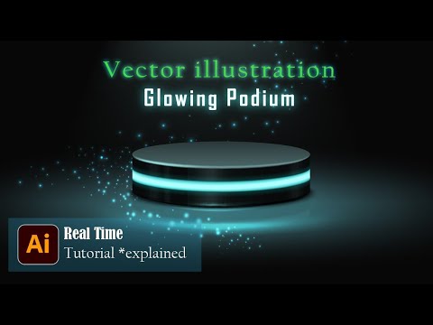 How To Make Vector Neon Light Effect And Glow Podium In Adobe Illustrator for Begginers To Pro.