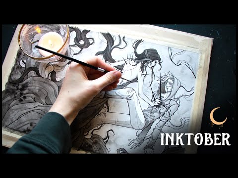 How to actually enjoy references + Inktober paint with me
