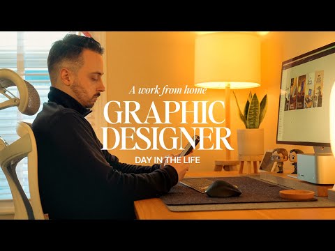 Day in the life of a Graphic Designer - Working from home (4K)