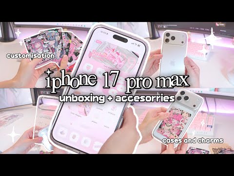 iphone 17 pro max silver 512gb unboxing 🎀🍥  ⋆.𐙚 ̊  ios26,  customisation, aesthetic accessories