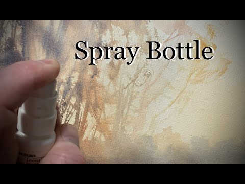 Misty Watercolour Using A Spray Bottle
