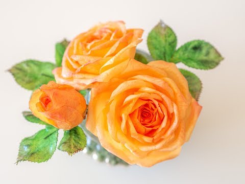Tutorial: Wafer Paper Rose mit Blattgrün