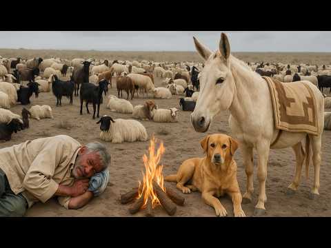 A Nomadic Shepherd’s Life on Cold Winter Nights in Iran
