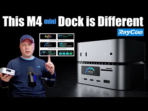 M4 Mac mini Charging Dock with Extra Ports and SSD Enclosure - The RayCue All-in-One Charger Dock