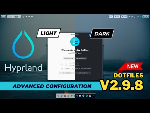 HYPRLAND with the ML4W Dotfiles 2.9.8. New APPS, LIGHT and DARK mode plus SWAYNC notifications.