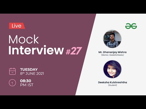 Live Mock Interview | C++ Fundamentals and DSA Round