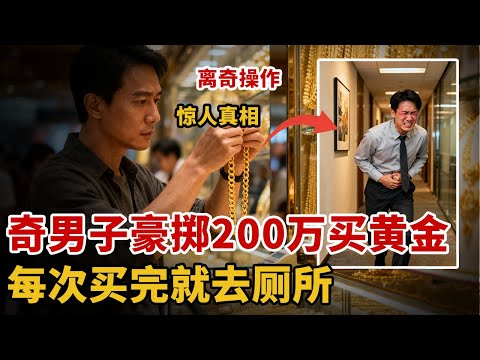 黄金谜案！男子多次豪掷200万买黄金，明知亏本还下手，每次买完就去厕所【悬案解码】