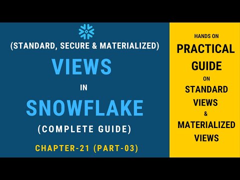 What are views in Snowflake  | Chapter-21.3 | Snowflake Hands-on Tutorial
