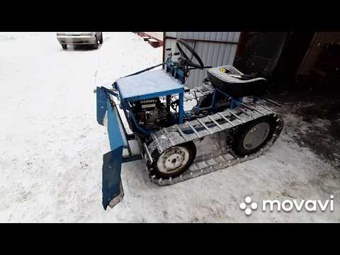 How to make a simple mini tractor with tracks. Homemade mini tractor.