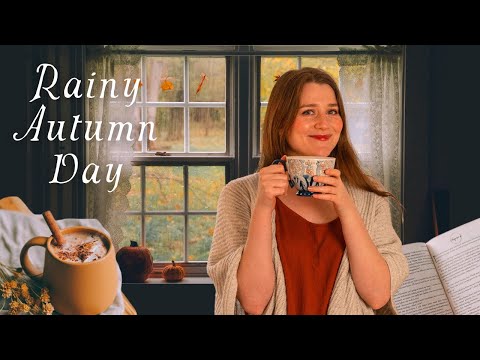 Rainy Autumn Day Vlog 🍂🌧️ Cozy Self-Care, Fall Leaves, and Reading 🍁 A Calming & Cozy Autumn Vlog