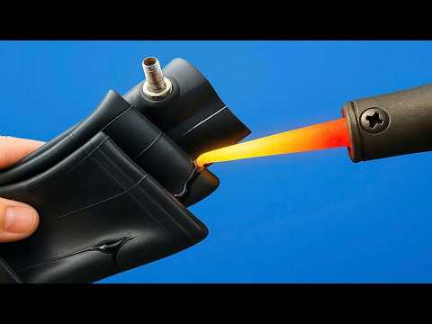 Not everyone knows this secret! Just a soldering iron and an old motorcycle tube! | Inventor Hacks