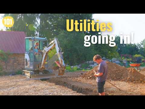 DIY French Drain + Utility Trenching | Farm Renovation in Southern France #101