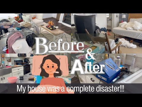 *NEW* WHOLE HOUSE CLEAN WITH ME/ COMPLETE DISASTER/ BEFORE AND AFTER/ CLEANING MOTIVATION
