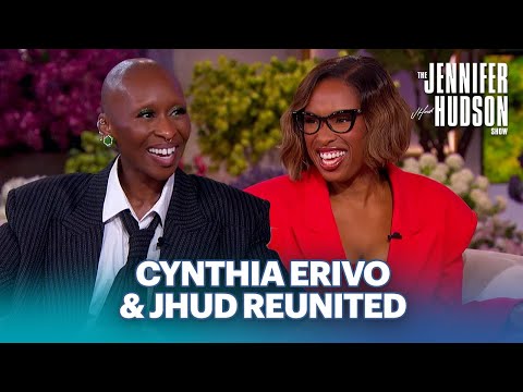 Cynthia Erivo Gets Emotional Reuniting with Jennifer Hudson
