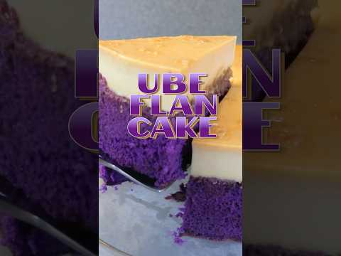 Ube Flan Cake. Recipe on our channel! #ubeflancake #recipevideo #bakingtime #cookingwithkurt