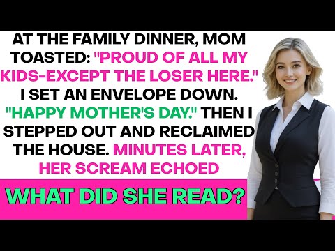 At the family dinner, Dad toasted “Proud of all my kids—except the loser here.” Minutes later...