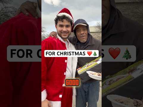 Homeless Man Didn’t Expect This on Christmas ❤️ #kindness #christmas #homeless