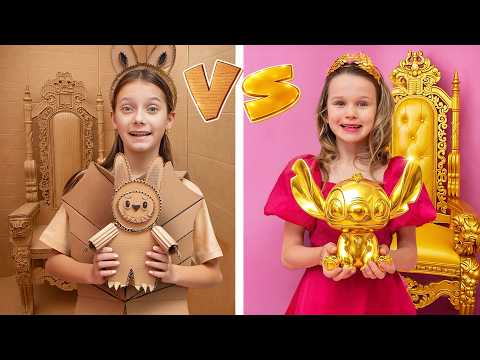 Rich vs. Creative Challenge! Stephi and Eva Learn to Be Best Friends!