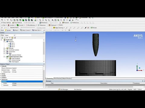 ANSYS Tutorial: Bullet Penetration on 20mm thick Steel Plate via Explicit Dynamic Analysis.