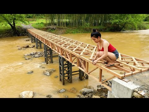 TIMELAPSE: Building a Bamboo Bridge After the Flood – 101 Days Full Project From Start to Finish