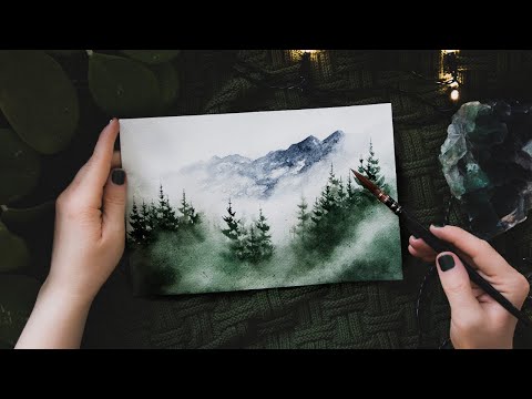 How to paint a stunning misty watercolor landscape