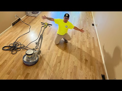The process of sanding and finishing hardwood floors