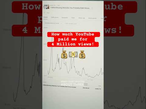 How Much YouTube Paid Me For 4 Million Views