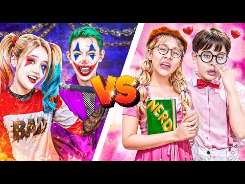 الثنائي الذكي مقابل الثنائي العصابات في المدرسة | باربي ساعدتني لأصبح طالبًا جيدًا