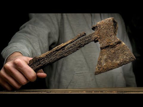 Restoring Incredibly Old Axe! A Whole Hour of Video 4K ASMR