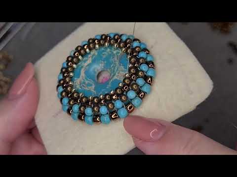 Кулон из пончика морской осадочной яшмы с говлитом и бронзой своими руками. Как открыть ссылки?