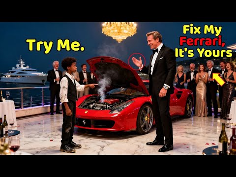 Millionaire Mocks Poor Boy ""Fix My Ferrari, It's Yours"" — 30 Seconds Later He Realizes His Mistake