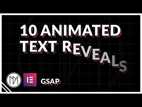10 Animated Text Reveals Elementor & GSAP Tutorial - Template Available