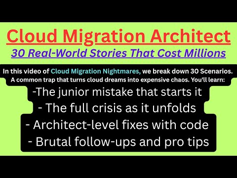 Cloud Migration Architect: 30 Real-World stories that cost millions for companies with solutions !!
