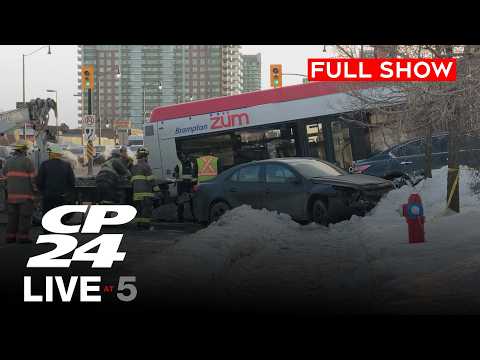 10 injured following crash involving transit bus in Brampton | CP24 Live at Five for Feb. 4, 2026
