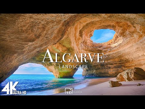 Algarve, Portugal 4K - Unveiling The Wonders of Portugal's Coastline - Calming Music