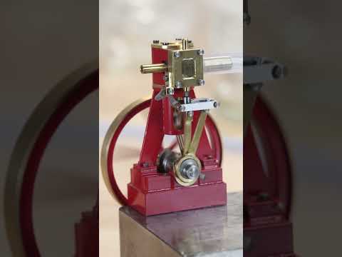 Tiny 2" Tall Steam Engine Slow Running